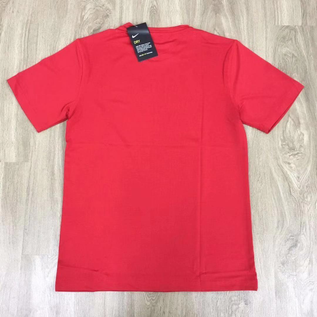 (RED M)Nike Sport Wear T-Shirt Men Round Neck Style(Ready Stock)